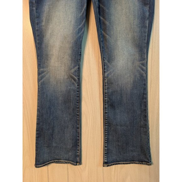 American Eagle Women’s Original Boot Jeans Size 12 Reg Dark Wash Super Stretch - Picture 3 of 11